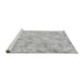 Sideview of Machine Washable Abstract Gray Modern Rug, wshabs798gry