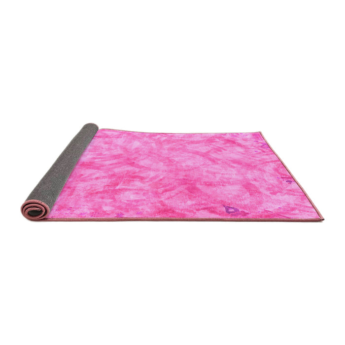 Sideview of Abstract Pink Modern Rug, abs798pnk