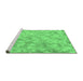 Sideview of Machine Washable Abstract Emerald Green Modern Area Rugs, wshabs798emgrn