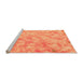 Sideview of Machine Washable Abstract Orange Modern Area Rugs, wshabs798org