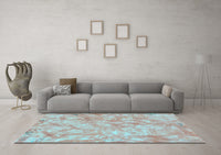 Machine Washable Abstract Light Blue Modern Rug, wshabs798lblu