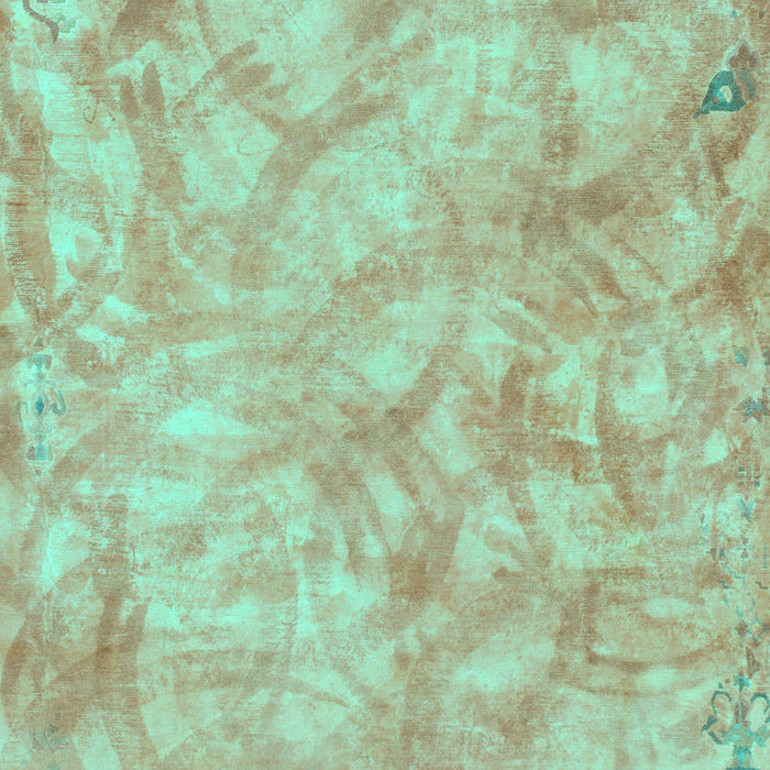 Machine Washable Abstract Turquoise Modern Area Rugs, wshabs798turq