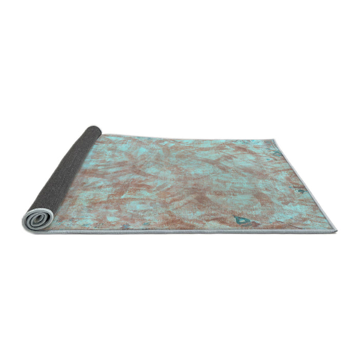 Sideview of Abstract Light Blue Modern Rug, abs798lblu