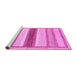 Sideview of Machine Washable Abstract Pink Modern Rug, wshabs799pnk