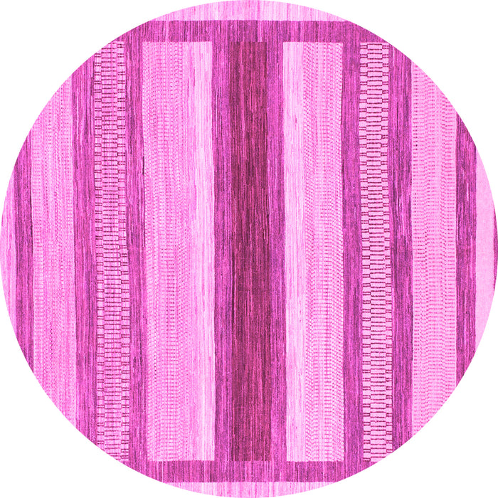 Round Abstract Pink Modern Rug, abs799pnk