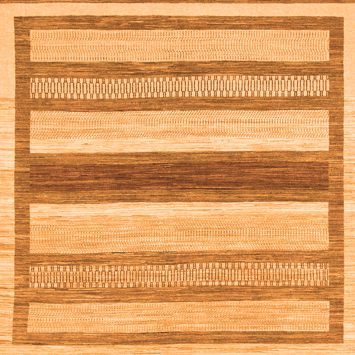 Square Abstract Orange Modern Rug, abs799org