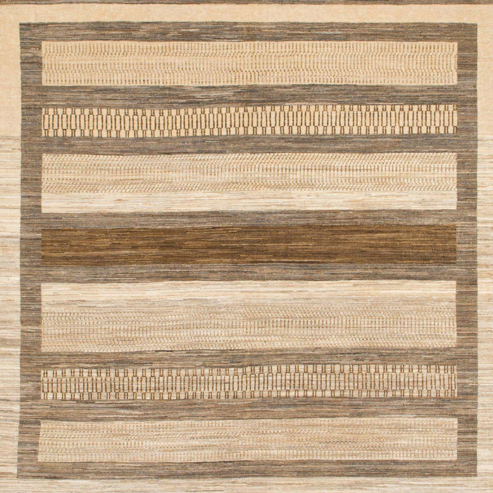 Square Machine Washable Abstract Brown Rug, wshabs799