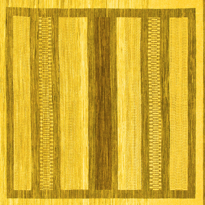 Square Abstract Yellow Modern Rug, abs799yw