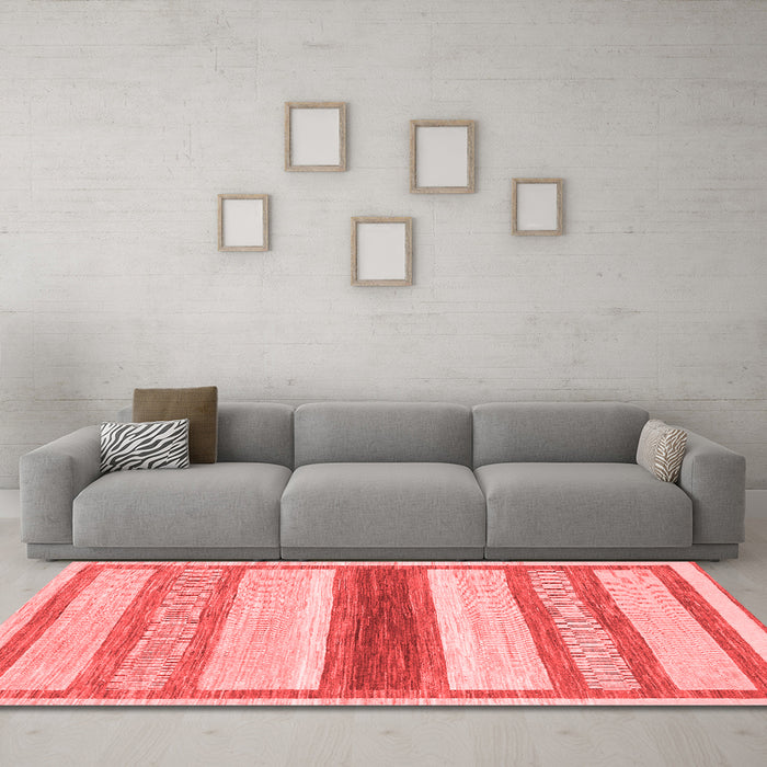 Modern Red Washable Rugs