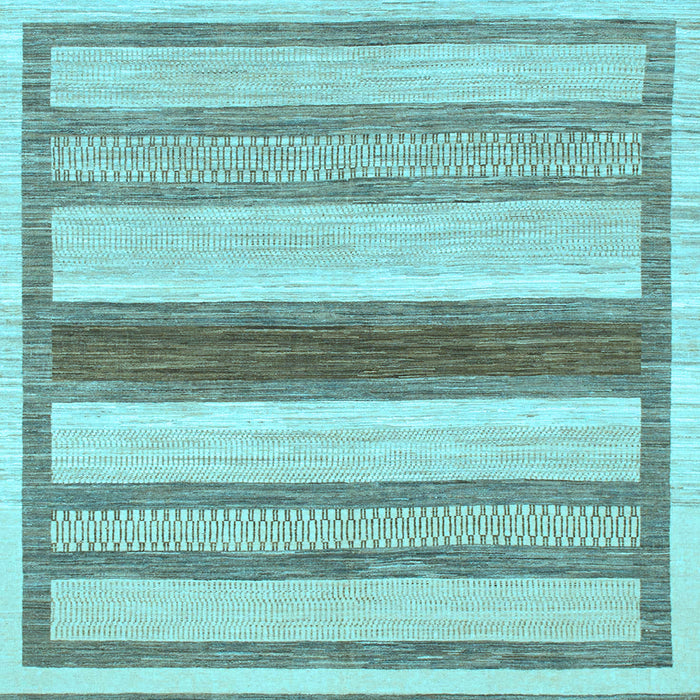 Square Machine Washable Abstract Light Blue Modern Rug, wshabs799lblu