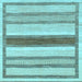 Square Abstract Light Blue Modern Rug, abs799lblu