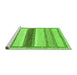 Sideview of Machine Washable Abstract Green Modern Area Rugs, wshabs799grn