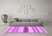 Machine Washable Abstract Purple Modern Area Rugs in a Living Room, wshabs799pur