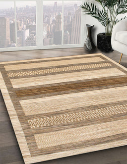 Machine Washable Abstract Brown Rug in a Family Room, wshabs799