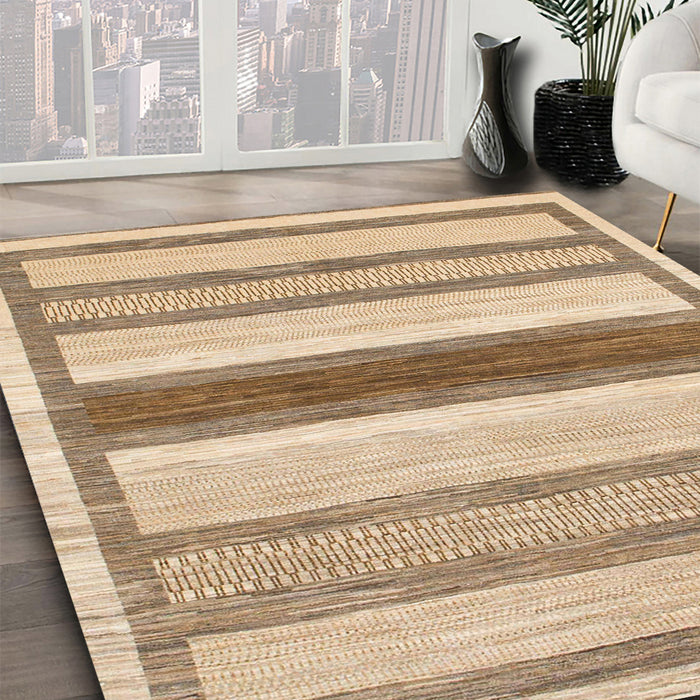 Machine Washable Abstract Brown Rug in a Family Room, wshabs799