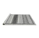 Sideview of Machine Washable Abstract Gray Modern Rug, wshabs799gry