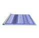 Sideview of Machine Washable Abstract Blue Modern Rug, wshabs799blu