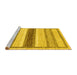 Sideview of Machine Washable Abstract Yellow Modern Rug, wshabs799yw