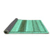 Sideview of Abstract Turquoise Modern Rug, abs799turq