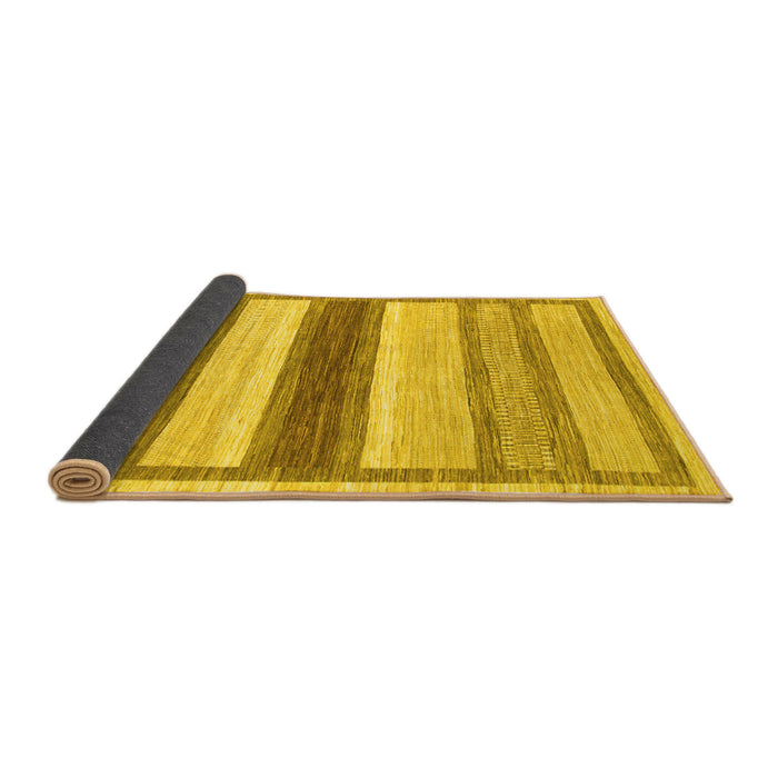 Sideview of Abstract Yellow Modern Rug, abs799yw