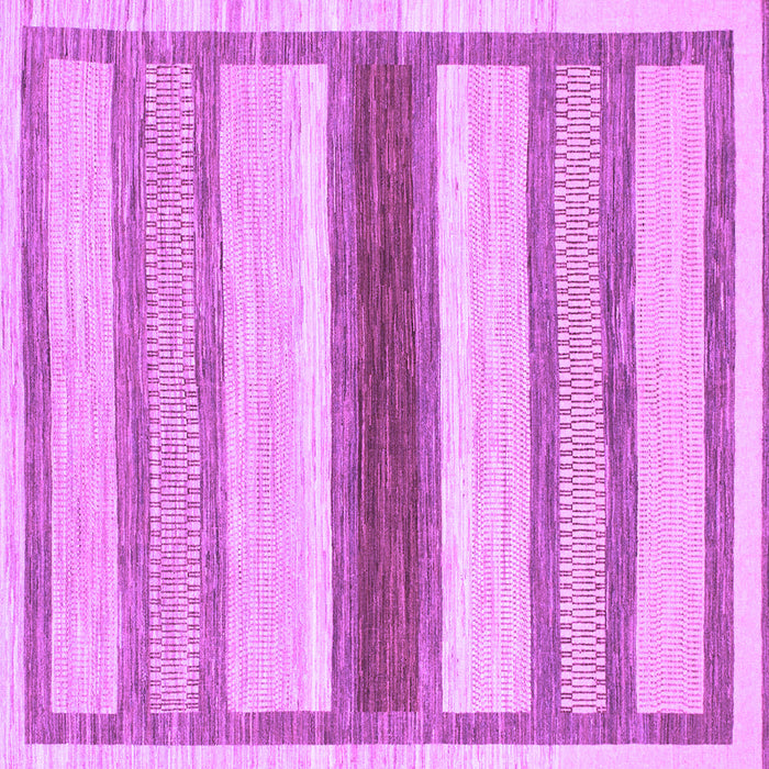Square Machine Washable Abstract Purple Modern Area Rugs, wshabs799pur