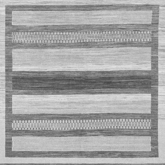 Square Abstract Gray Modern Rug, abs799gry