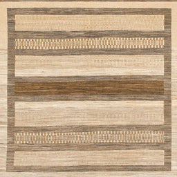 Square Abstract Brown Modern Rug, abs799