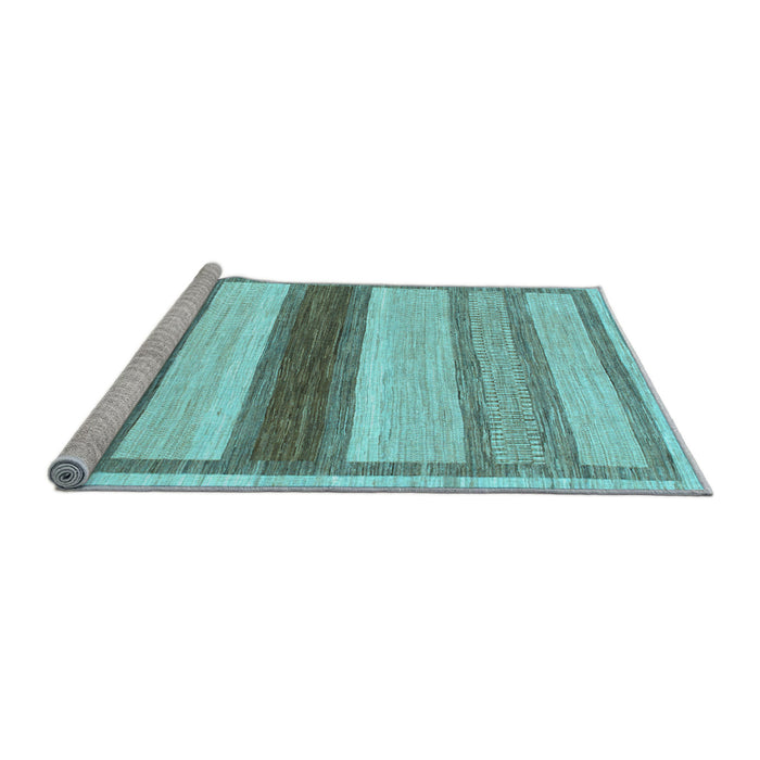 Sideview of Machine Washable Abstract Light Blue Modern Rug, wshabs799lblu