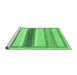 Sideview of Machine Washable Abstract Emerald Green Modern Area Rugs, wshabs799emgrn