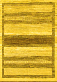 Abstract Yellow Modern Rug, abs799yw