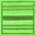 Square Abstract Green Modern Rug, abs799grn