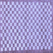 Square Checkered Blue Modern Rug, abs79blu