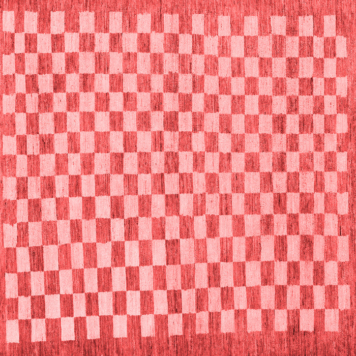 Checkered Red Modern Rug, abs79red
