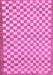 Machine Washable Checkered Purple Modern Area Rugs, wshabs79pur