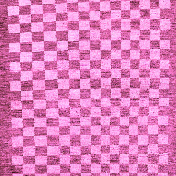 Machine Washable Checkered Purple Modern Area Rugs, wshabs79pur