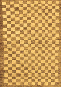 Checkered Brown Modern Rug, abs79brn