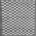 Square Checkered Gray Modern Rug, abs79gry