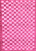 Checkered Pink Modern Rug, abs79pnk