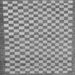 Square Machine Washable Checkered Gray Modern Rug, wshabs79gry