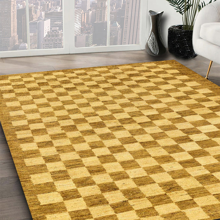 Machine Washable Abstract Sedona Brown Rug in a Family Room, wshabs79