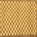 Square Machine Washable Checkered Brown Modern Rug, wshabs79brn