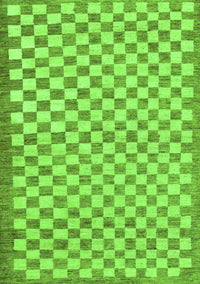 Checkered Green Modern Rug, abs79grn