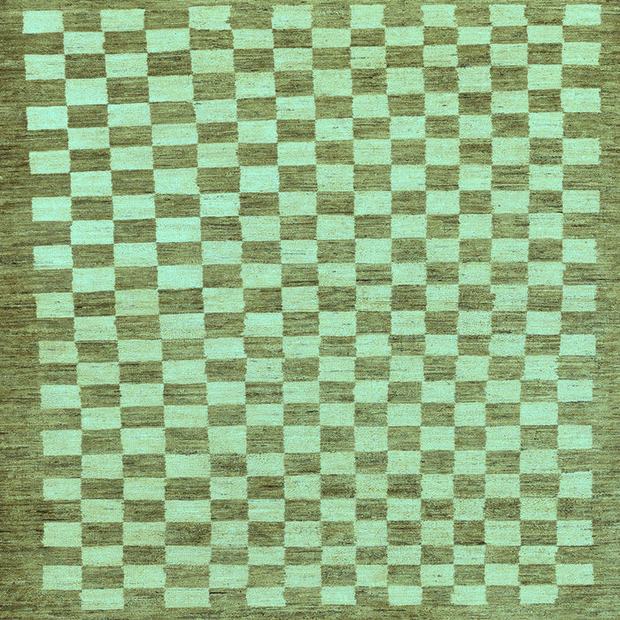 Square Machine Washable Checkered Light Blue Modern Rug, wshabs79lblu