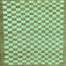 Square Machine Washable Checkered Light Blue Modern Rug, wshabs79lblu