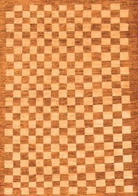 Checkered Orange Modern Rug, abs79org