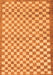 Checkered Orange Modern Rug, abs79org