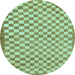 Round Checkered Light Blue Modern Rug, abs79lblu