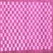 Square Checkered Purple Modern Rug, abs79pur