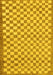 Checkered Yellow Modern Rug, abs79yw