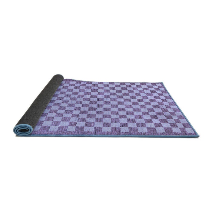Sideview of Checkered Blue Modern Rug, abs79blu